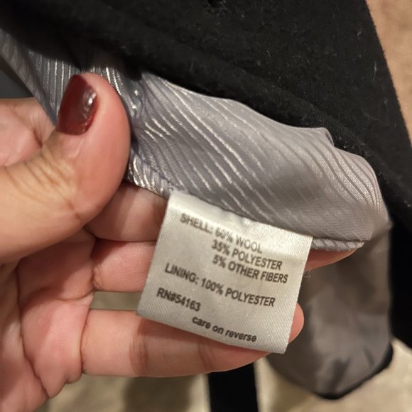 Calvin Klein Belted Wool Peacoat - Picture 3 of 5